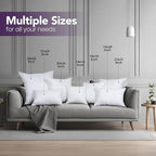 Utopia Bedding 14x14 Pillow Inserts, Set of 2, White – Indoor Decorative Throw Pillows for Bed, Sofa & Couch – Soft, Supportive & Fluffy Cushion Inserts