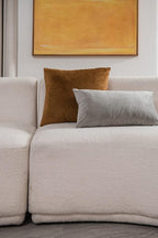 Throw Pillow Covers 22x22 Golden Brown: Pack of 2 Cozy Soft Velvet Square Modern Luxury Decorative Throw Pillow Cases for Sofa Couch Living Room Bed Home Decor