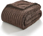 lifein Throw Blanket for Couch-Dark Brown Boho Throw Blanket, Soft Fleece Plush Lightweight Blankets&Throws for All Seasons, Fuzzy Decorative Blankets for Livingroom Bed Sofa Chair (50x60, Dark Brown)