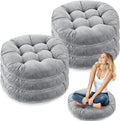 Jerify Floor Pillow Cushions Large Round Square Large Meditation Floor Pillow for Classroom Adult Meditation Picnic Party Seating Learning Daycare School(Round,Light Gray,6 Pcs)