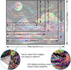Zussun Blacklight Mountain Forest Tapestry Hippie Tree of Life Tapestries for Bedroom Aesthetic Glow in The Dark Moon and Stars Tapestry Wall Hanging for Living Room Dorm 60 × 44 Inch