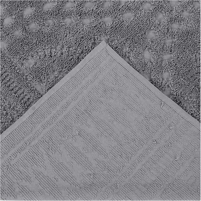 Better Trends Rio Collection is Super Soft and Light Weight in Floral Design 100% Cotton Tufted Unique Luxurious Machine Washable Tumble Dry, Euro Sham, Gray