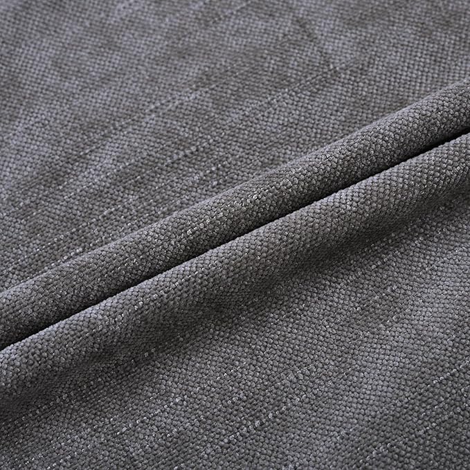 Set of 4 Soft Textured Decorative Throw Pillow Covers 16x16 Inch Cozy Farmhouse Cushion Cover Square Accent Pillow Cases for Bed Couch Sofa Living Room, Grey