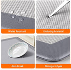 Kitchen Mats, 2PCS Kitchen Rugs for Floor, Cushioned Anti-Fatigue Mats for Kitchen Floor, Non-Slip Standing Desk Mat for Sink, Home, Laundry & Office, 17.3"x30"+17.3"x59" (Grey)