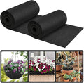 Riare 16x160 Inch Black Felt Planter Liner Roll- 2 Rolls Non-Woven Fabric Planter Liner for Outdoor Plants, Coco Liner Roll Alternative Basket Planter Liner for Planters Hanging Basket Window Box