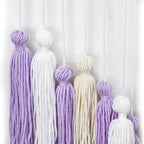 EOBTAIN Purple Macrame Wall Hanging Large Tassel Garland Decor,Bohemian Tapestry for Bedroom Living Room,Boho Wall Pediments Girls Nursery Dorm Home Wall Decoration,Birthday Party Gift for Women
