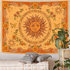 Spenlife Boho Sun and Sunflower Tapestry Bohemian Tapestry for Bedroom Vibrant Tapestries Wall Hanging Bedroom Living Room Wall Art and Home Decor 44x60