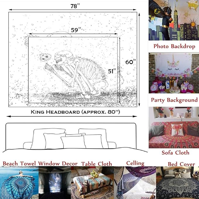 LB Dinosaur Tapestry Wild Animal Wall Hanging Tropical Plants Tapestries for Kids Bedroom Living Room Dorm Wall Decor Boys Birthday Party Backgroud,59x51 Inch