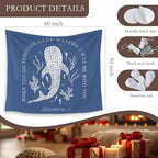 HUGANE Whale Shark Christian Tapestry, Isaiah 43:2 Bible Verse Tapestry Wall Hanging, Religious Bible Scripture Wall Blanket Backdrop Decor for Home Bedroom Living Room, 50x60 Inch,Color-C