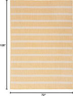 Nourison Home Positano Yellow Ivory 6' x 9' Area Rug - Easy Clean, Non Shedding, Bed Room, Living Room, Dining Room, Kitchen (6' x 9')