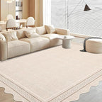 Garvee Scalloped Washable Rug 10x14 Area Rug for Bedroom Modern Living Room Rug Non Slip Large Rugs Low Pile Throw Rugs Soft Non Shedding Stain Resistant Carpet for Dining Room Classroom, 10'x14'
