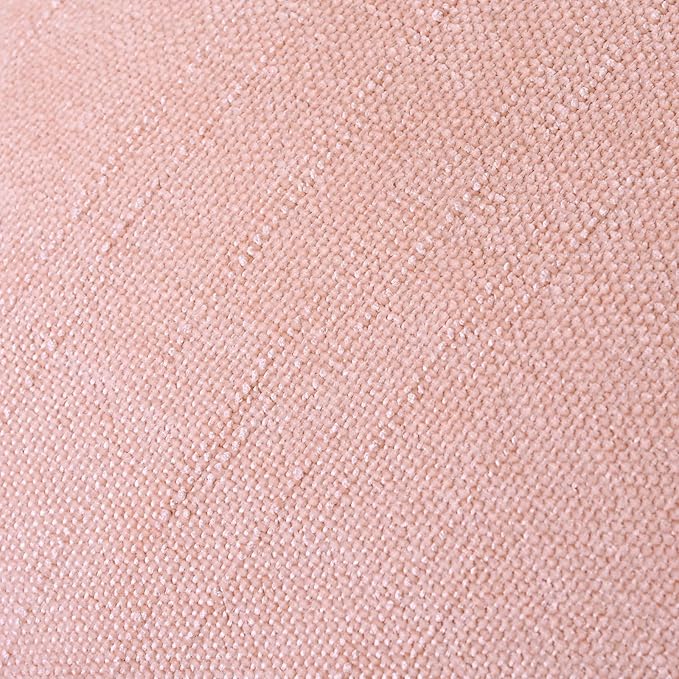 Set of 4 Soft Textured Decorative Throw Pillow Covers 18x18 Inch Cozy Farmhouse Cushion Cover Square Accent Pillow Cases for Bed Couch Sofa Living Room, Light Pink