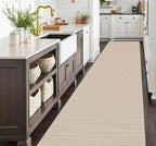 EARTHALL Runner Rug 3x20 Ft Washable Runners for Hallways Extra Long Woven Non Slip Entryway Runner Braided Kitchen Runner Indoor Outdoor Carpet Runners for Hotels, Officel, Stair, Beige/Khaki