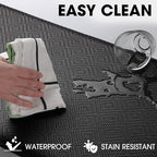 Mattitude Kitchen Mat Cushioned Anti-Fatigue Floor Mat Water Resistant Non-Slip Mats and Rugs Standing and Comfort Desk Mats for House Sink Office Laundry (Black, 17.3"x28")