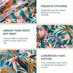 Boho Throw Blanket - 100% Cotton Ultra Soft Muslin Spring Blanket, 60"x80" Lightweight Floral Bird Framhouse Bedding Blanket for Bed, All Season Blue Bohemian Bedroom Home Decor Quilt