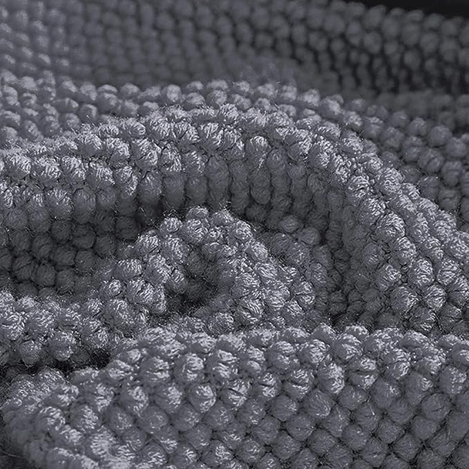 LOMAO Knitted Throw Blanket with Tassels Bubble Textured Soft Lightweight Throws for Couch Cover Home Decor (Dark Grey, 50x60)