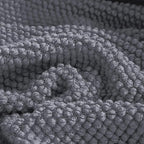 LOMAO Knitted Throw Blanket with Tassels Bubble Textured Soft Lightweight Throws for Couch Cover Home Decor (Dark Grey, 50x60)