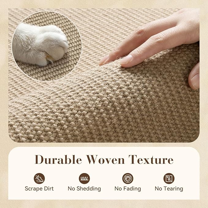 Jute Front Door Mat Indoor Entrance Indoor Door Mat Rugs for Entryway Entry Entrance Mats Inside Doormat Welcome Mats Boho 17"X30" Half Circle Round