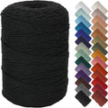 NOANTA Black Macrame Cord 3mm x 328yards, Colored Macrame Rope, Cotton Rope Macrame Yarn, Colorful Cotton Craft Cord for Wall Hanging, Plant Hangers, Crafts, Knitting
