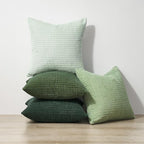 Topfinel 4 Packs LightGreen Decorative Throw Pillow Covers 16x16 Inch for Living Room Couch Bed Sofa, Boho Western Farmhouse Home Decor, Square Soft Moss Corduroy Summer Cushion Case 40x40 cm