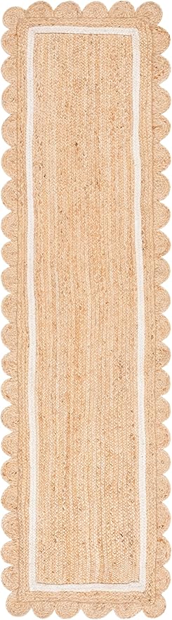 SAFAVIEH Natural Fiber Collection Area Rug - 2'3" x 13' Runner, Natural/Ivory, Geometric Design, Ideal for High Traffic Areas in Living Room, Bedroom, Dining (NF896A)