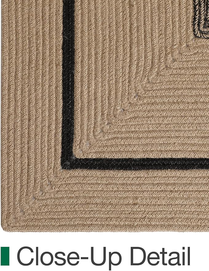 LUMI 8x10 Jute Area Rug for Living Room, Natural Handwoven Rugs Non Slip, Farmhouse Braided Carpets No Shedding for High Traffic, Dining Room, Indoor, Outdoor, Patio