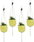 Macrame Plant Hangers Hanging Planter - 4 Pack Indoor or Outdoor Cotton Rope Hanging Plant Holder for Flower Pots - Modern Boho Home Decor, 3 Legs 42 Inch, US Brand