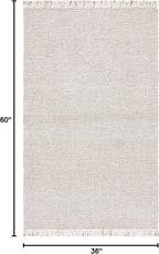 SAFAVIEH Natural Fiber Collection Accent Rug - 3' x 5', Ivory & Natural, Handmade Woven Farmhouse Fringe Jute, Ideal for High Traffic Areas in Entryway, Living Room, Bedroom (NF826A)