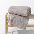 EverGrace Cable Jacquard Sherpa Fleece Throw Blanket for Couch, Super Soft Cozy Fuzzy Plush Blankets for All Seasons, Reversible Thick Warm Blanket for Bed, Sofa, Living Room, Silver Gray, 50" x 60"