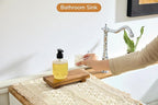 X-Small 8.5" Acacia Wood Riser Pedestal Stand, Farmhouse Bathroom and Kitchen Sink Decor, Decorative Wood Tray for Counter, Soap Dish Holder, Vanity Tray (XS: 8.5" x 4.0" x 1.57")