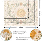 Spenlife Sun Tapestry Boho Tapestry for Bedroom Yellow and Green Tapestries Wall Hanging Bedroom Living Room Wall Art and Home Decor 70x90