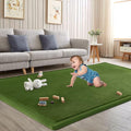 Baby Play Mat for Floor Nursery Muscle Mat Area Playroom Rug 39"x59" Memory Foam 1.3" Thick Crawling Mat for Babies,Toddlers, Infants,Kids (Moss Green)
