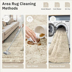 5x7 Area Rugs Brown Low Pile Indoor Washable Trendy Faded Style Floral Rugs for Bedroom Living Room Dining Room Foldable Non-Slip Thin Print Mat