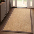 Washable Runner Rug 3x5 Jute Like Entryway Indoor Runner Mat Rugs Non Slip, Woven Soft Farmhouse Area Boho Floor Carpet for Hallway Kitchen Laundry Hall Backdoor Bedroom Living Room, Brown