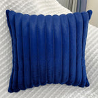 2 Pack 26x26 Pillow Cover Velvet Pillow Covers, Faux Fur Square Throw Pillow Covers for Living Room Decorations Throw Pillow Case, Throw Pillow Cover Cushion Cover for Home Sofa Bedroom Car, Navy Blue