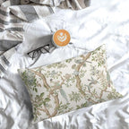 Green Floral Bird Pillow Covers 12x20 Set of 2 Chinoiserie Throw Pillows Green Vintage Flowers Bird Decorative Pillow Cases Outdoor Chinoiserie Decor Farmhouse Cushion Case for Couch Sofa