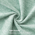 MIULEE Pack of 2 Couch Throw Pillow Covers 20x20 Inch Aqua Green Farmhouse Decorative Pillow Covers with Stitched Edge Soft Chenille Solid Dyed Spring Pillow Covers for Sofa Bed Living Room