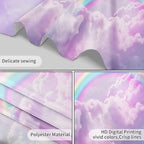 LB Pink Colorful Cloud Tapestry Wall Hanging Aesthetic Fantasy Rainbow Sky Natural Landscape Wall Tapestry for Girls Kids Bedroom Living Room Dorm 60x40 Inches