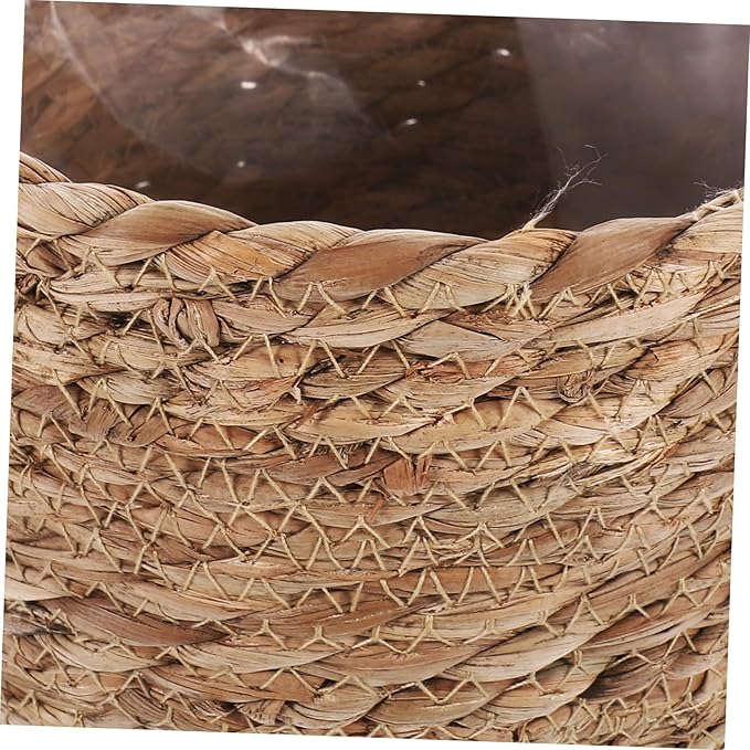 Mipcase Versatile Woven Storage Basket Plant Basket Seagrass Planter Boho Decor