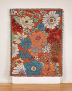 Erke Chair Recliner Cover Boho Throw Blanket Hippie Living Room Decor Wall Tapestry Outdoor Picnic Camping Rug Mattress Beach Towel Sofa Furniture Slipcover Bohemian 50”x70” Orange Florals
