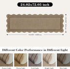 Modern Easy Jute Rug, 2x6 Kitchen Runner Washable Rug Runners for Hallways Farmhouse Carpet, Non Slip Indoor Outdoor Runner Contemporary Door Mat for Porch Laundry Entryway