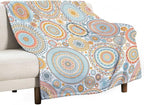 Boho Floral Throw Blanket Abstract Mid Century Mandala Bohemian Blanket for Sofa Bed Couch Chair Or Dorm 70"x80"