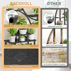 Plant Stand Indoor with Grow Lights - 62" Tall Plant Shelf, Lighted Corner Plant Stands for Indoor Growing, 8 Tiered Large Flower Holder, S-Shaped Plants Rack for Living Room, Patent Design, Black
