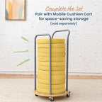 ECR4Kids SoftZone Floor Cushions, Round, Flexible Seating, Yellow, 6-Piece