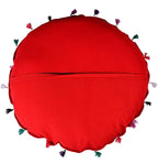 Rajasthani Handmade Colorful Decorative Floor Pillow Cover Meditation Patchwork Patchwork Cushion Seating Accent Boho Chic Indian Handmade Cover ONLY (Red, 32X32 Inches)
