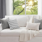 Topfinel 4 Packs Grey Decorative Throw Pillow Covers 18x18 Inch for Living Room Couch Bed, Modern Rustic Modern Home Decor, Soft Corduroy Small Bulge Accent Square Cushion Case 45x45 cm(Light Grey)