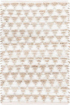 Unique Loom Chindi Jute Collection Area Rug (2' x 3' 1" Rectangle, White/ Natural)