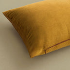 MIULEE Pack of 2 Mustard Yellow Pillow Covers 20x20 Inch Decorative Velvet Throw Pillow Covers Modern Soft Couch Throw Pillows Farmhouse Spring Home Decor for Sofa Bedroom Living Room