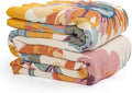 MACEVIA 100% Cotton Boho Throw Blanket, Soft Lightweight Butterfly Floral Design, 60"x80" Twin Size Bedspread for Couch Sofa, Bed, Travel, Cottagecore Decor (Butterfly Floral)