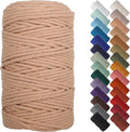 NOANTA Brick Red Macrame Cord 4mm x 109yards, Colored Macrame Rope, Cotton Rope Macrame Yarn, Colorful Cotton Craft Cord for Wall Hanging, Plant Hangers, Crafts, Knitting